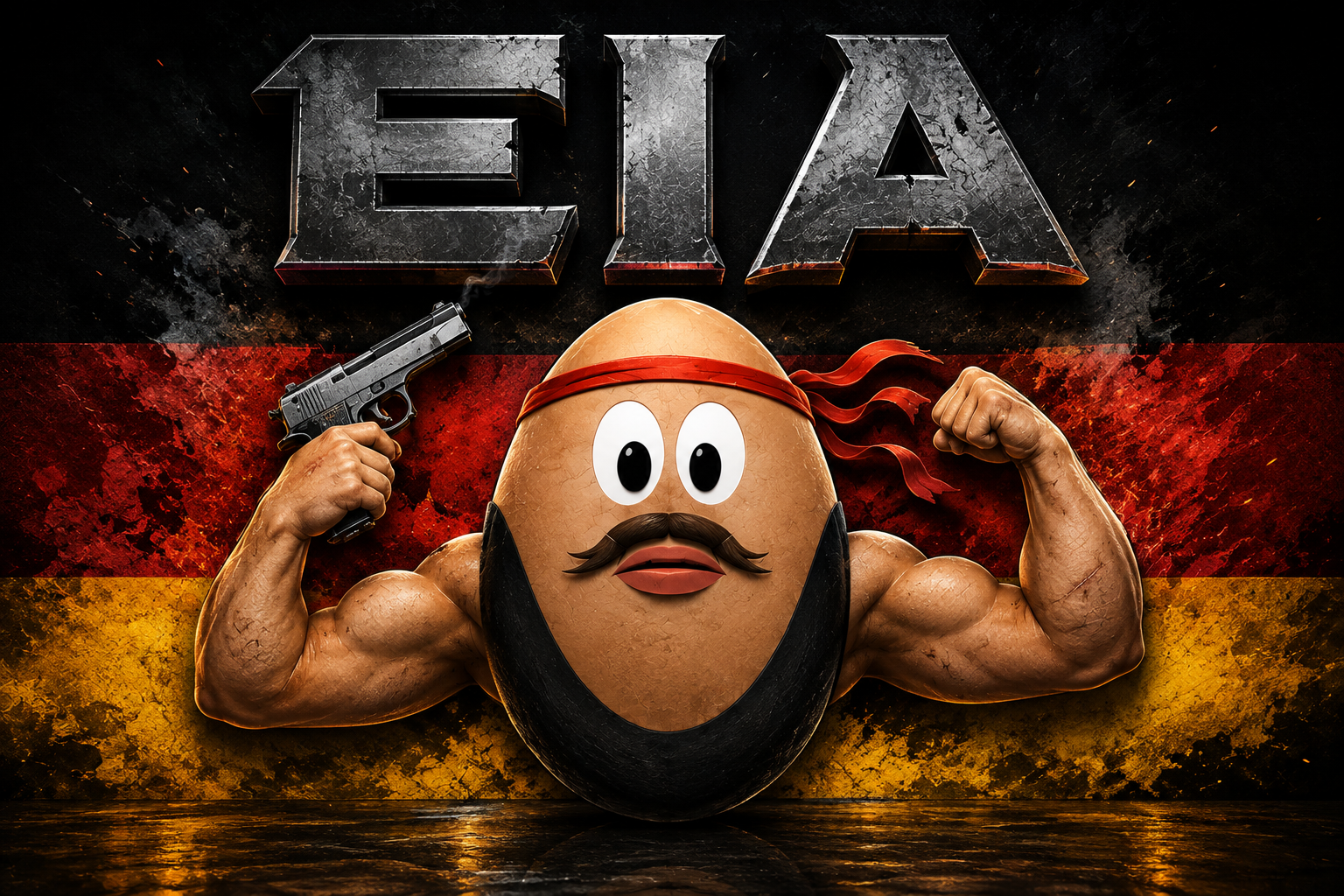 EIA Front-Ei mit rotem Stirnband